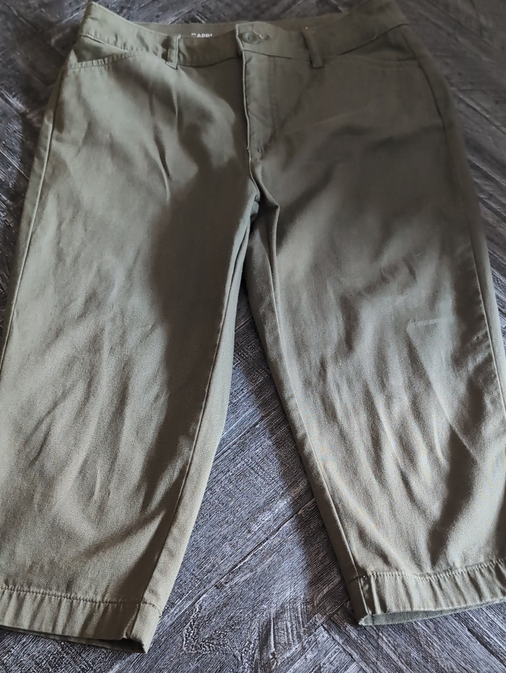 St. John's Bay Olive Ankle Crop Stretch Chinos